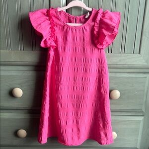 Pink Ruffled Kids Dress 4Y